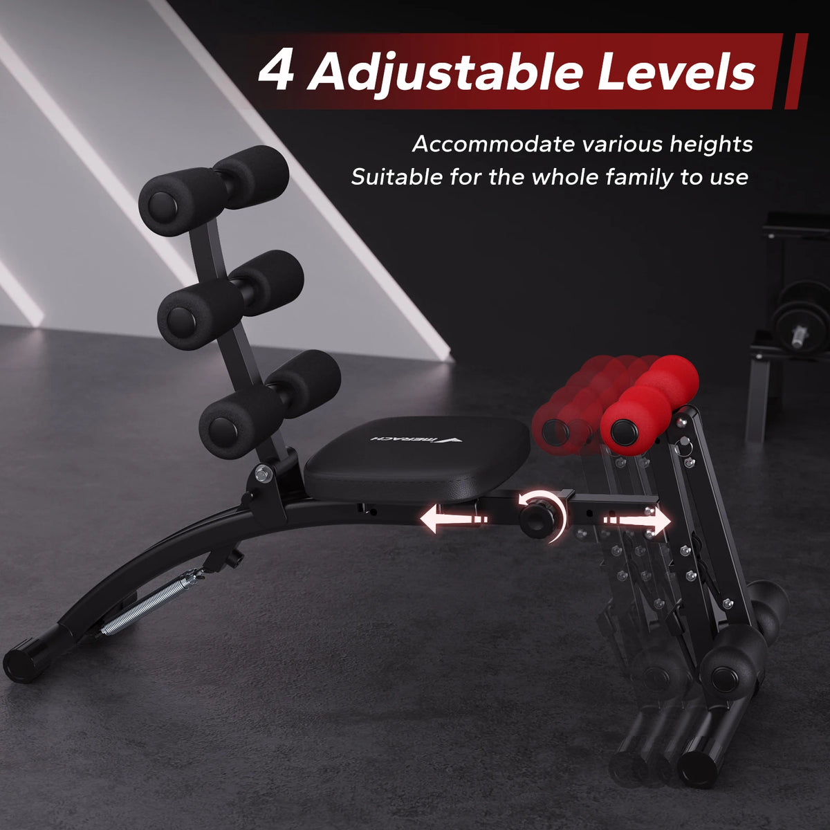 MERACH Ab Machine Multi-Functional Adjustable Ab Trainer Workout Bench for Home Gym Sit Up Machine for Abdominal Exercise Chair