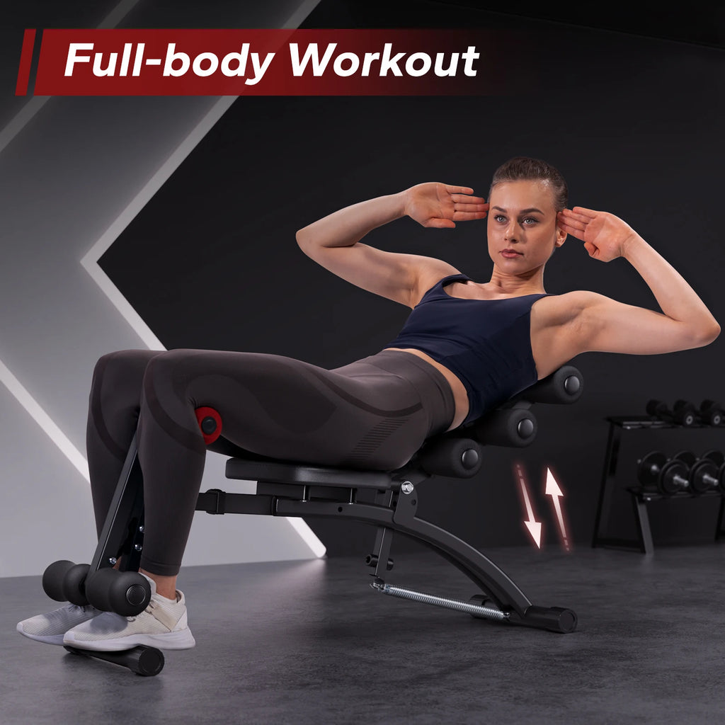 MERACH Ab Machine Multi-Functional Adjustable Ab Trainer Workout Bench for Home Gym Sit Up Machine for Abdominal Exercise Chair