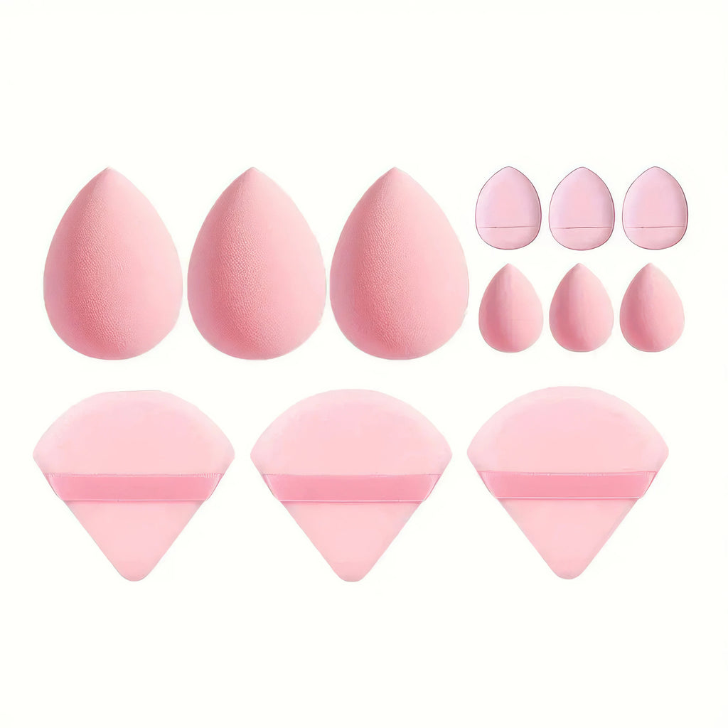 1 Set of Beauty Egg Suit Pink, Dry and Wet Multi-function, Suitable for Liquid Foundation, Set Makeup, Powder