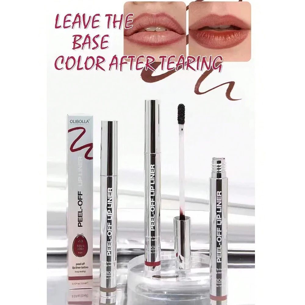Waterproof Lip Liner Peel Off Tattoo Lipgloss Waterproof Long Lasting Matte Lip Contour Tear-off Lips Stain Cosmetics