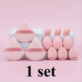 1 Set of Beauty Egg Suit Pink, Dry and Wet Multi-function, Suitable for Liquid Foundation, Set Makeup, Powder