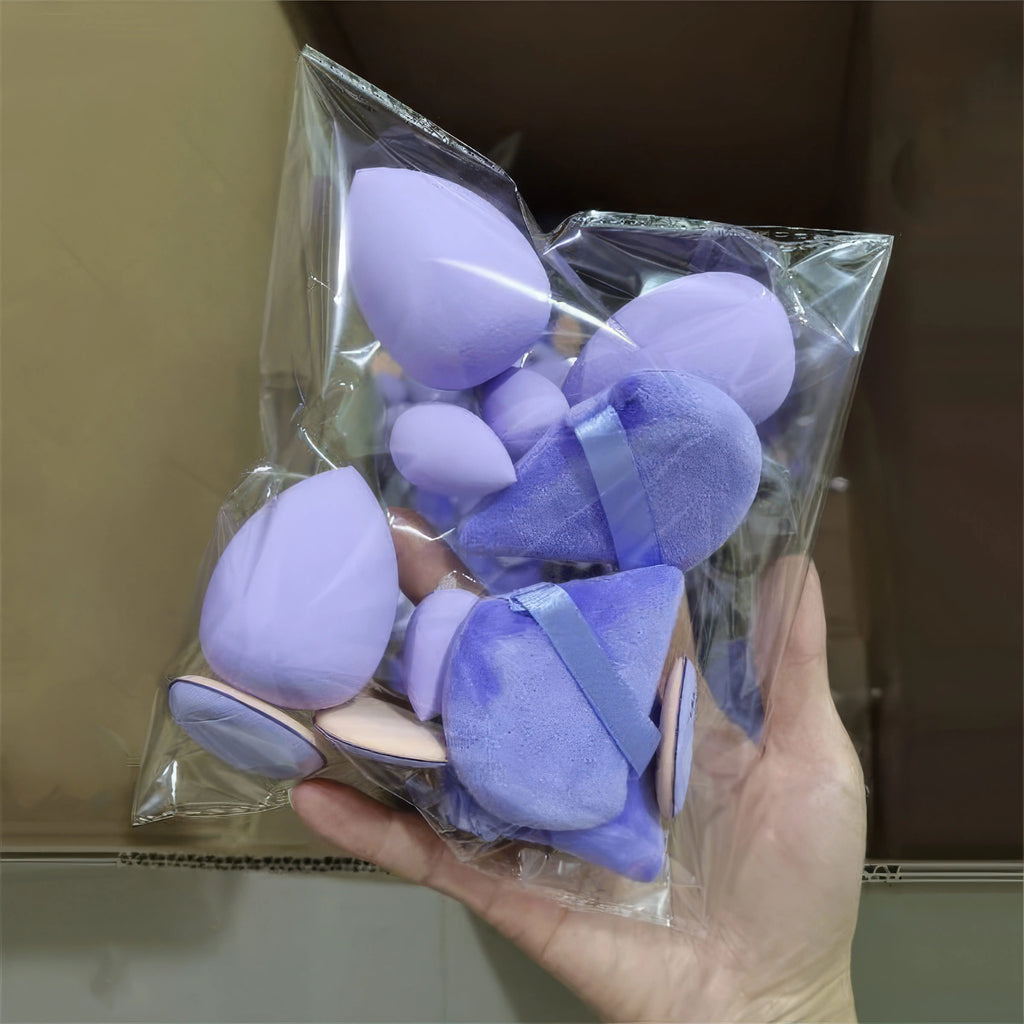12-Piece Purple Makeup Sponge Set | Multipack of Latex-Free Beauty Blenders for Flawless Foundation