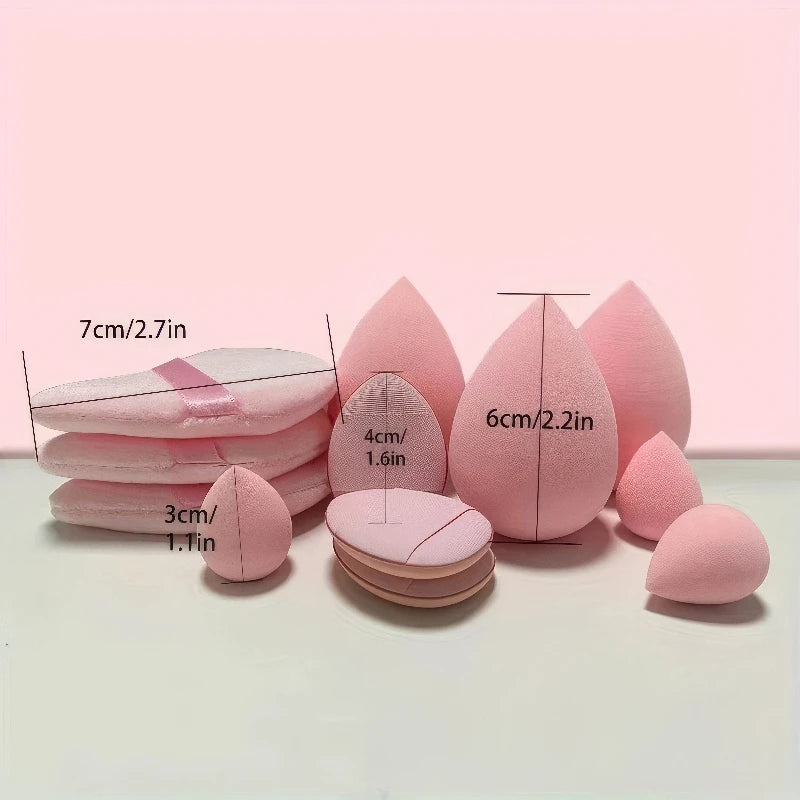 1 Set of Beauty Egg Suit Pink, Dry and Wet Multi-function, Suitable for Liquid Foundation, Set Makeup, Powder