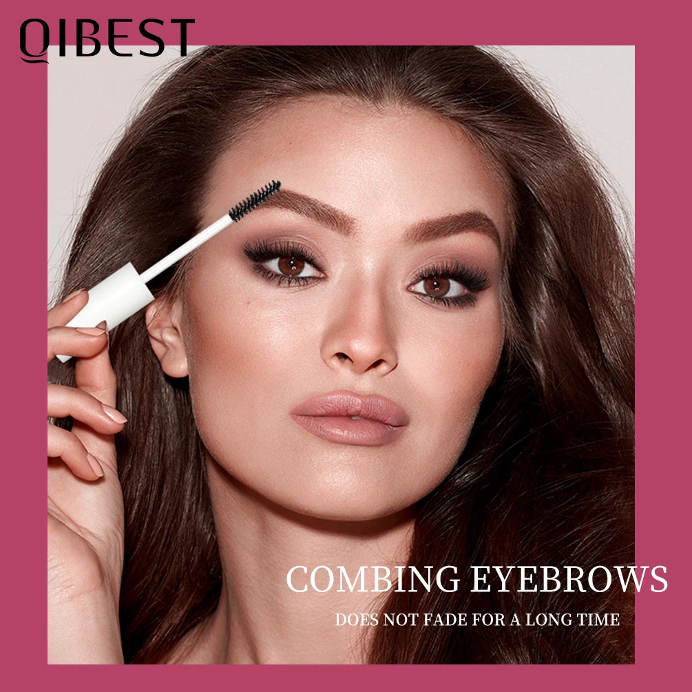 QIBEST Eyebrow gel Transparent Brows Wax Waterproof Long-Lasting With 3D Brush Brow Styling Soap For Eyebrows Women's Cosmetics