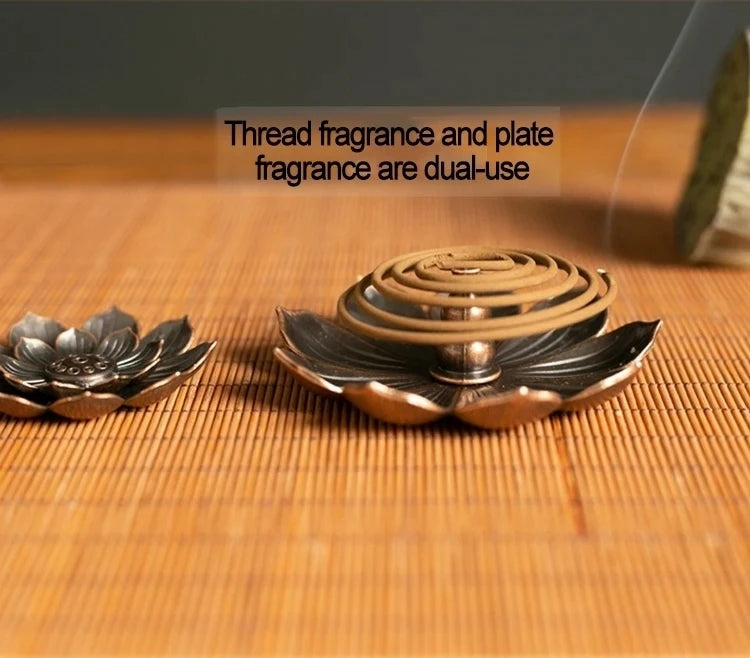 Metal Zen Lotus Buddha Incense Burner Incense Diffuser Incense Stick Holder Censer Buddhist Aromatherapy Use In Office Teahouse