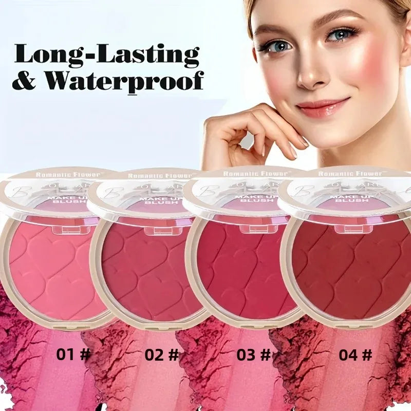 4-Color 3D relief mist Color blush natural tender delicate hold makeup low saturation female blush cream
