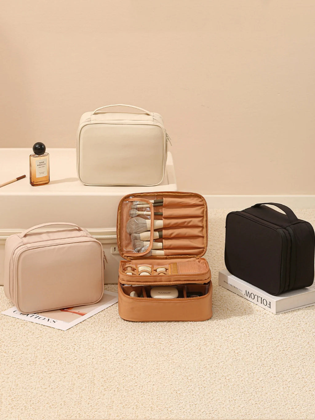 Thickened Oxford Cloth Material, Single or Double-Layer, Unisex, Fashionable Toiletry and Makeup Bag, Suitable for Travel, Vacation, Business Trips, Daily Outings, Convenient and Multifunctional Toiletry and Makeup Bag, Store
