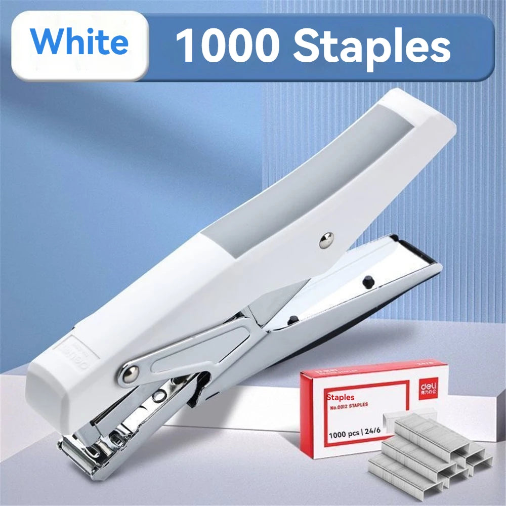 Effortless Plier Stapler with 1000 Staples,20 Sheet Capacity, Office Desk Stapler for Stapling Home School Warehouse Handmade
