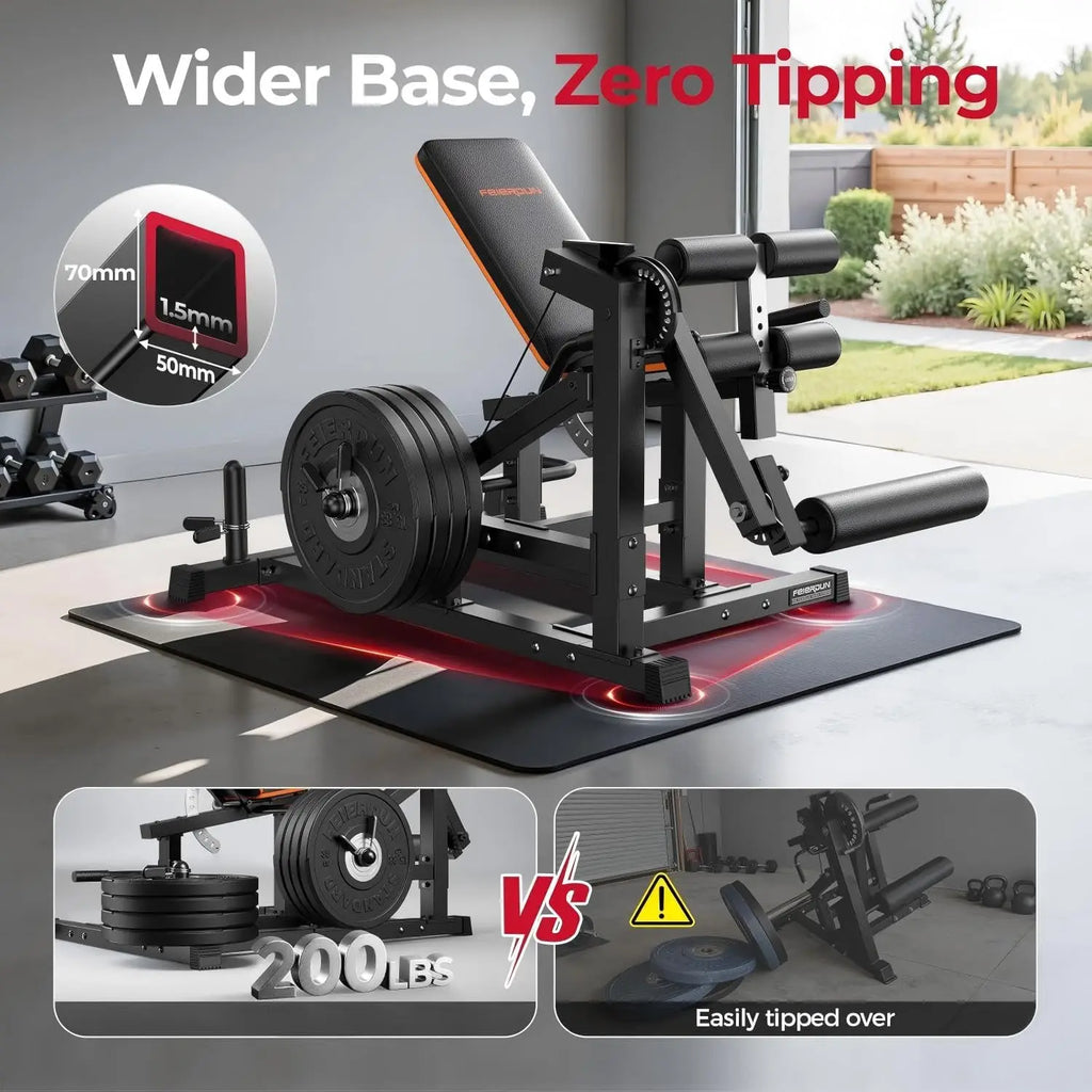 FEIERDUN Leg Extension and Curl Machine, Adjustable Leg Curl Machine, Seated Leg Extension Machine,Home Gym Leg Machine
