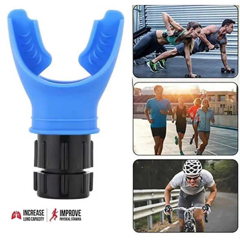 Black New Breathing Trainer Lung Flexer Durable Fitness Exerciser Increases Lung Capacity Breath Adjustable Levels Respiratory