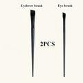 2pcs ultra-thin diagonal eyeliner brush set - fine diagonal eyeliner eyebrow brush, sickle ultra-thin diagonal flat angle,
