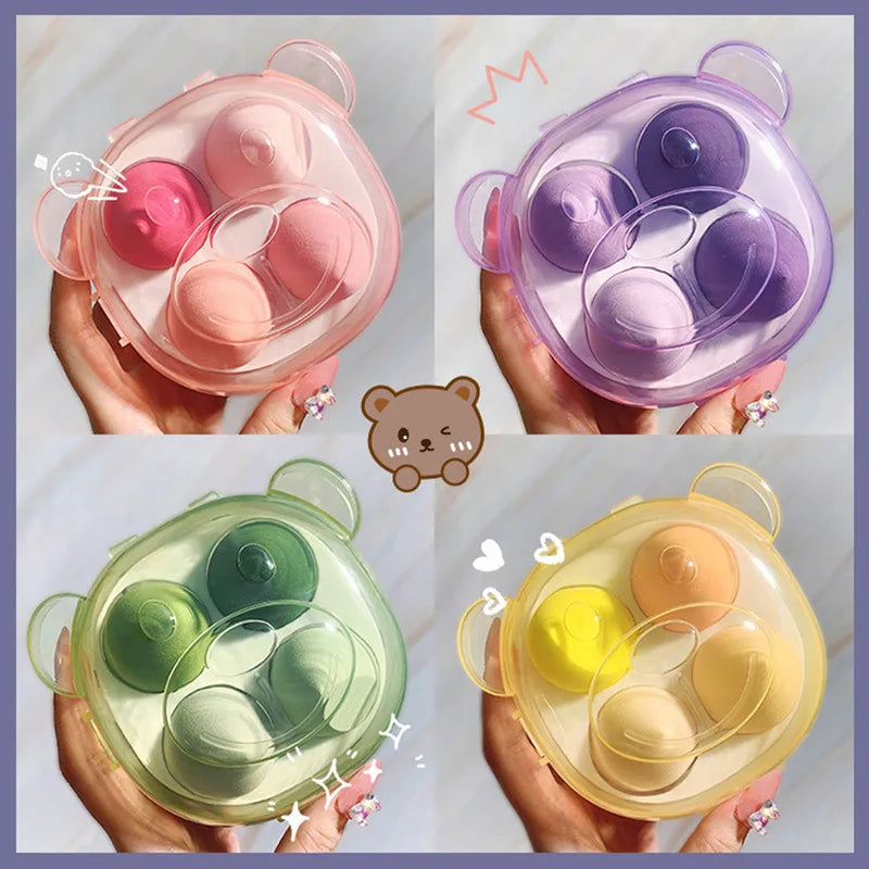 4pcs Makeup Sponge Blender Beauty Egg Cosmetic Puff Soft Foundation Sponges Powder Puff Women Make Up Accessories Beauty Tools