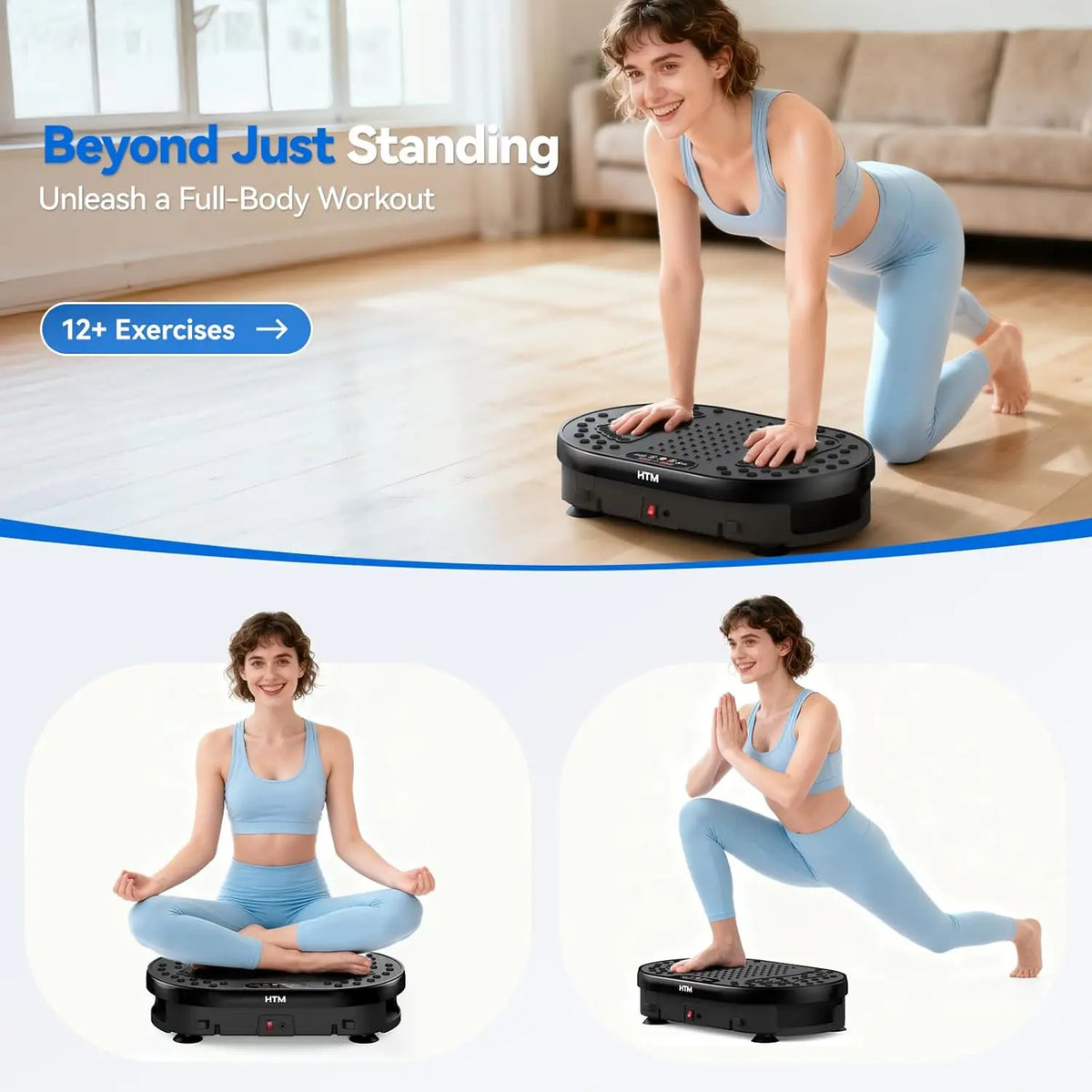 Vibration Plate 120 Speed Levels Whole Body Fat Shaker 120 Levels 9 Modes Portable Exercise Machine Muscle Toning Weight Loss