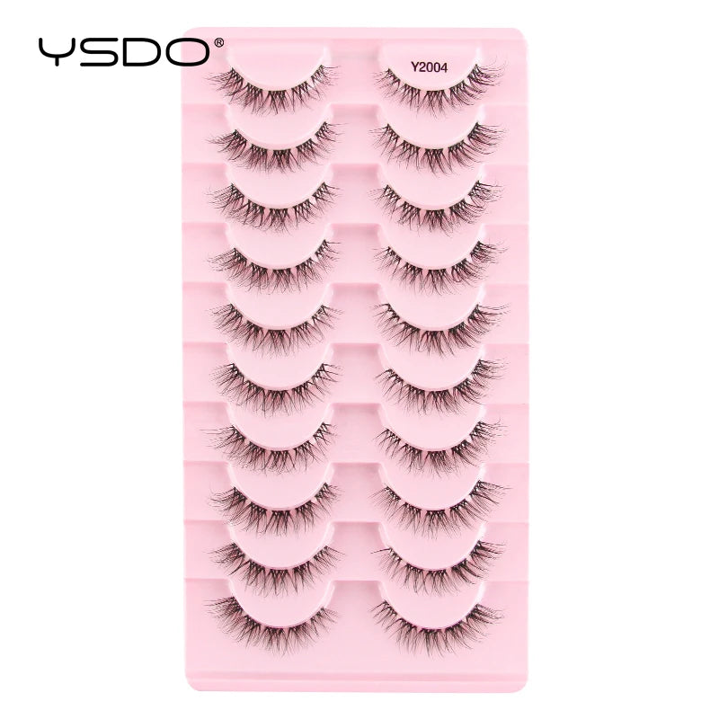 YSDO Natura Cat Eye Lashes 3/10 Pairs Faux 3d Mink Eyelashes Reusable Fake Eyelashes Tools Soft Wispy False Lashes maquillaje