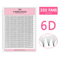 CoMango Wispy Premade Volume Fans 3-10D Individual Lashes Extension Short Stem 320 Fans Faux Mink Pre Made Russian Lashes