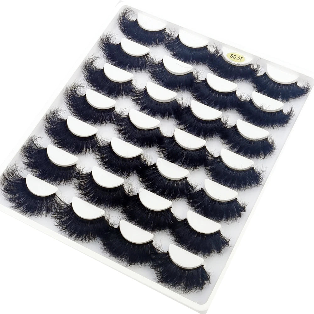 HBZGTLAD 14 Pairs Eyelashes 25mm Faux Mink Eyelashes Long Lasting Fluffy Mink Lashes Dramatic Volume lashes Extension Thick Long