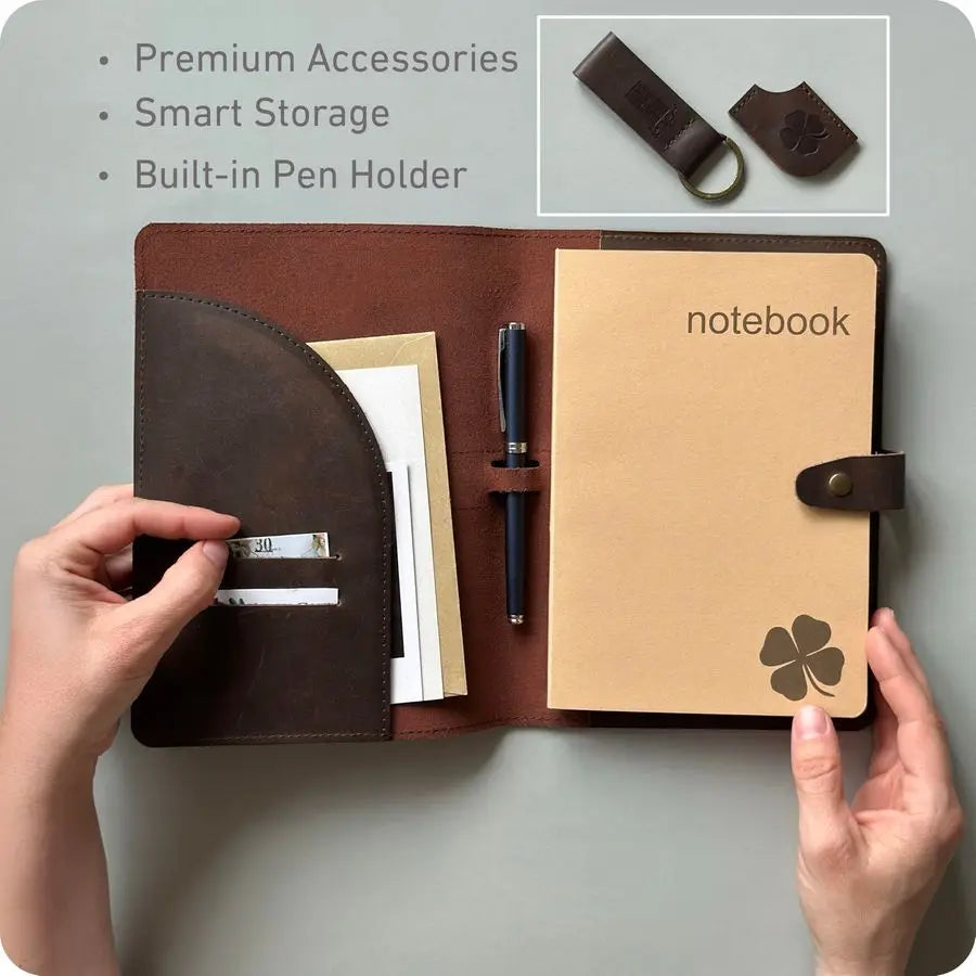 Refillable Genuine Leather Journal for Women amp Men 5x8 Notebook for Work, 200200 LayFlat Pages Lined amp Blank A5 Brown Vintag