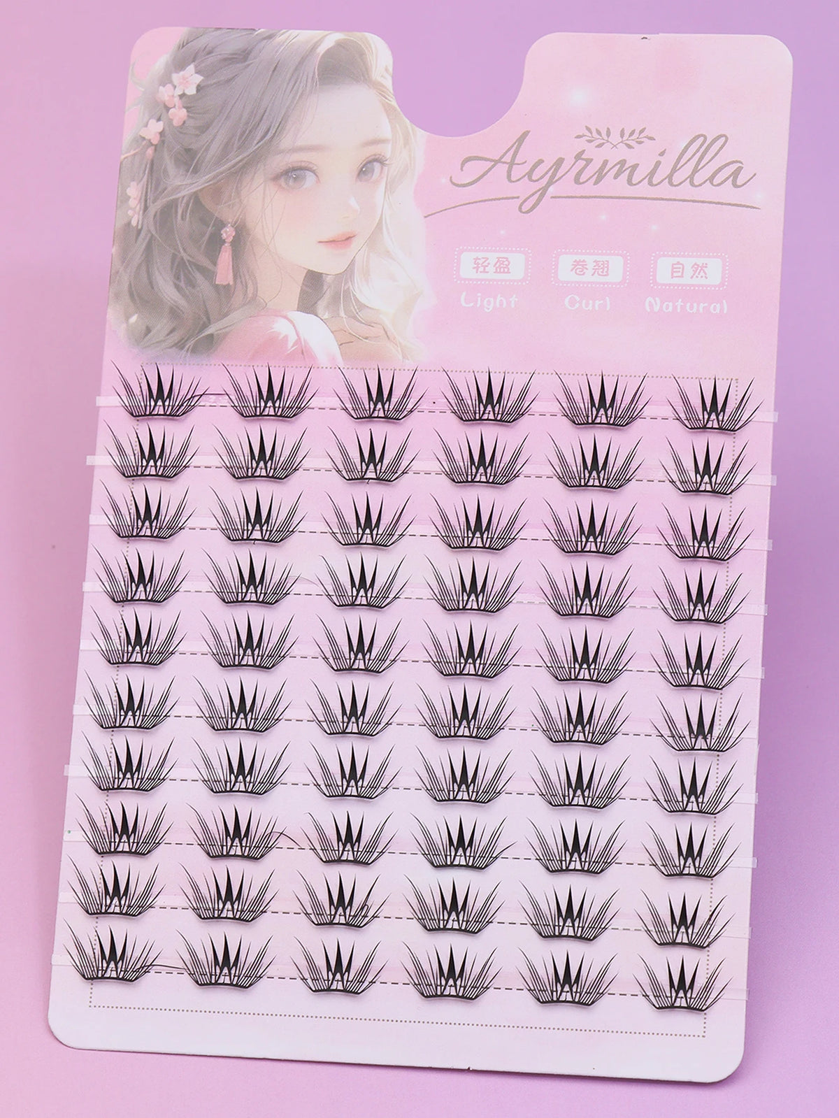 80 cluster Brown Fox Eye Tail False Eyelash wedding party and dates eyelashes  for daily makeup