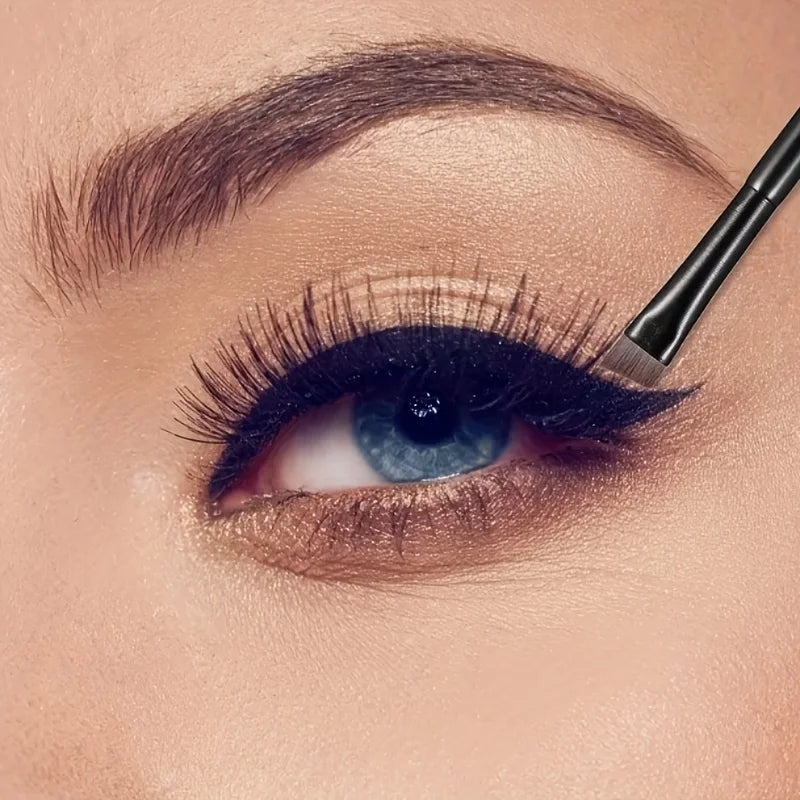 2pcs ultra-thin diagonal eyeliner brush set - fine diagonal eyeliner eyebrow brush, sickle ultra-thin diagonal flat angle,