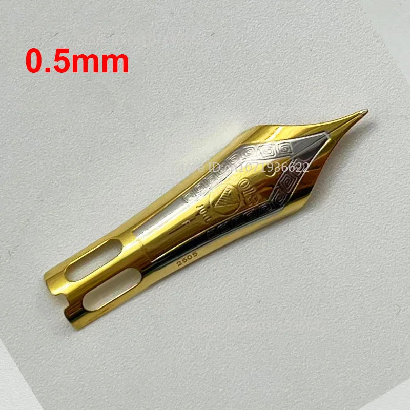 Smooth WingSung 630 Large N0.8 Iraurita White Gold EF/F/M/B Nib Grip Section For WingSung 630 Fountain Pen Accessories Gift