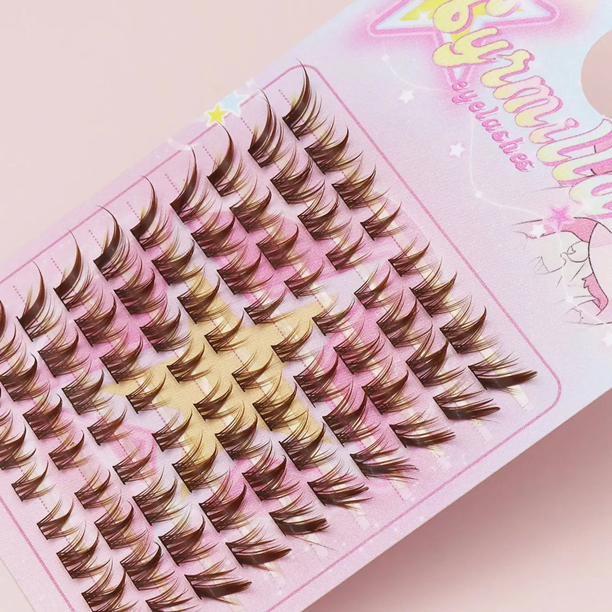 80 cluster Brown Fox Eye Tail False Eyelash wedding party and dates eyelashes  for daily makeup
