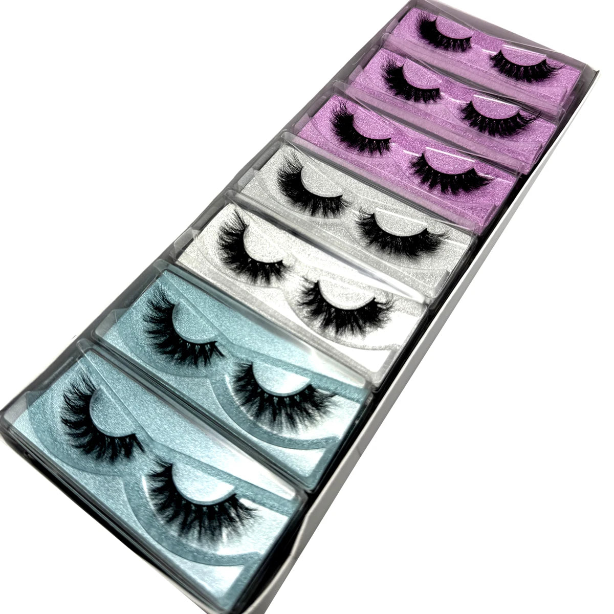 New 21Pairs Natural Fluffy volume False Eyelashes Dramatic Thick 3D Mink Lashes Extension Makeup Lashes Wholesale Cílios In Bulk
