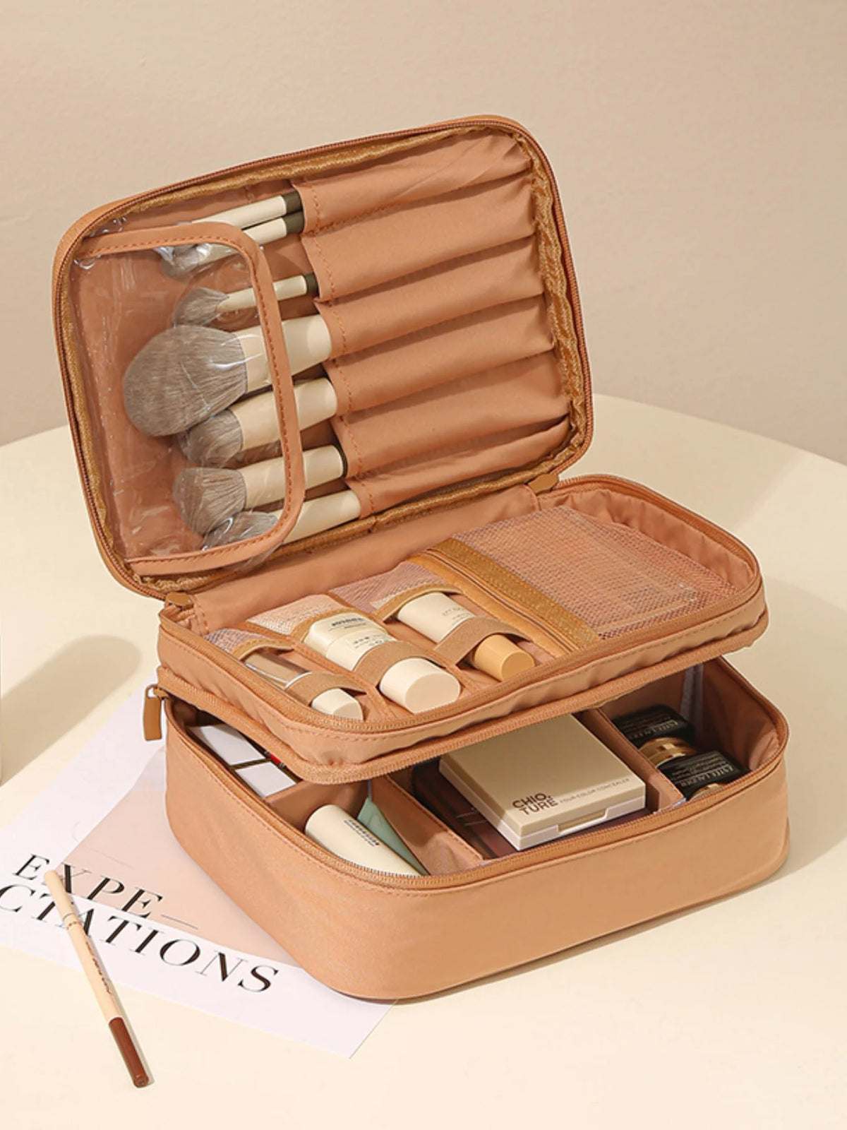 Thickened Oxford Cloth Material, Single or Double-Layer, Unisex, Fashionable Toiletry and Makeup Bag, Suitable for Travel, Vacation, Business Trips, Daily Outings, Convenient and Multifunctional Toiletry and Makeup Bag, Store
