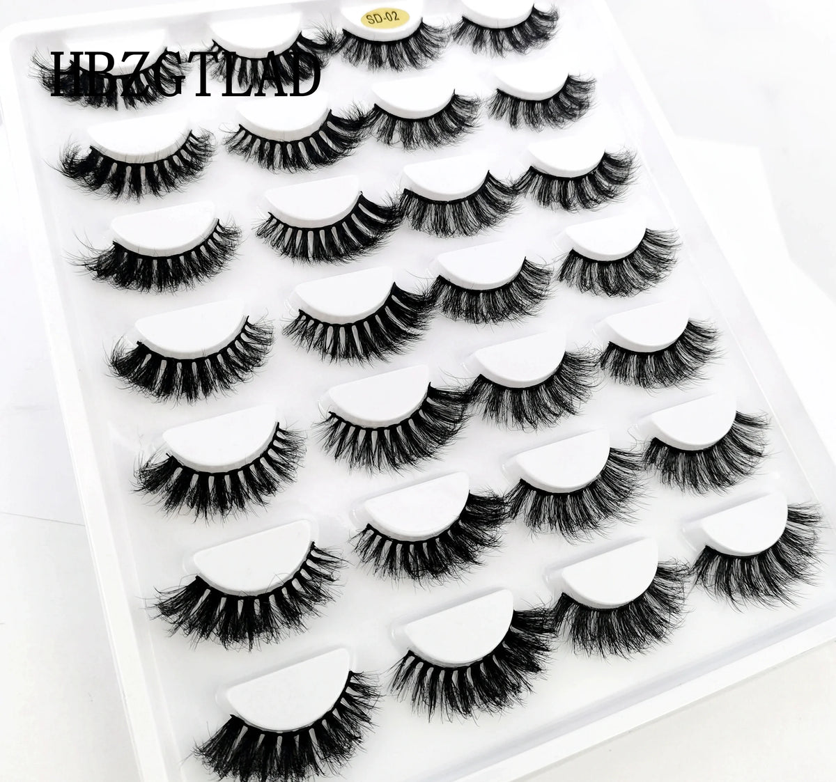HBZGTLAD 14 Pairs Eyelashes 25mm Faux Mink Eyelashes Long Lasting Fluffy Mink Lashes Dramatic Volume lashes Extension Thick Long