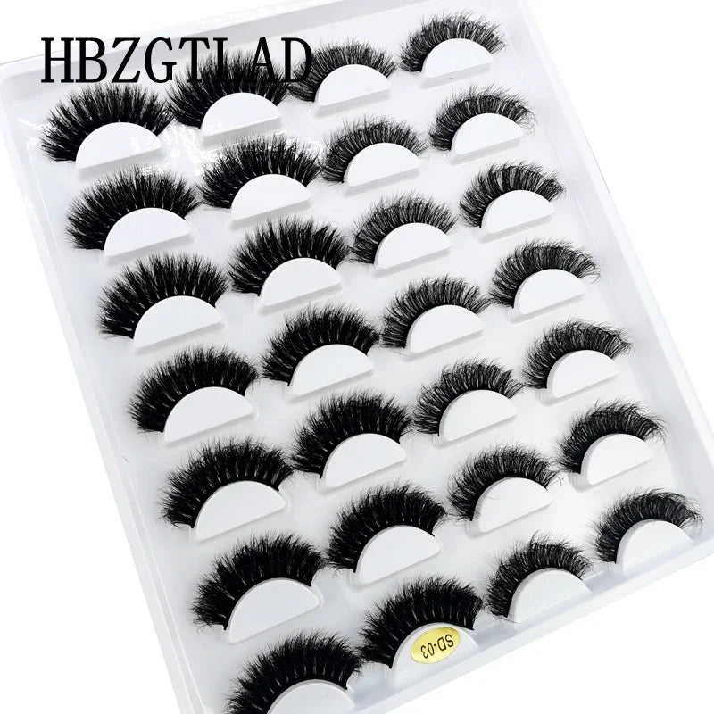 HBZGTLAD 14 Pairs Eyelashes 25mm Faux Mink Eyelashes Long Lasting Fluffy Mink Lashes Dramatic Volume lashes Extension Thick Long