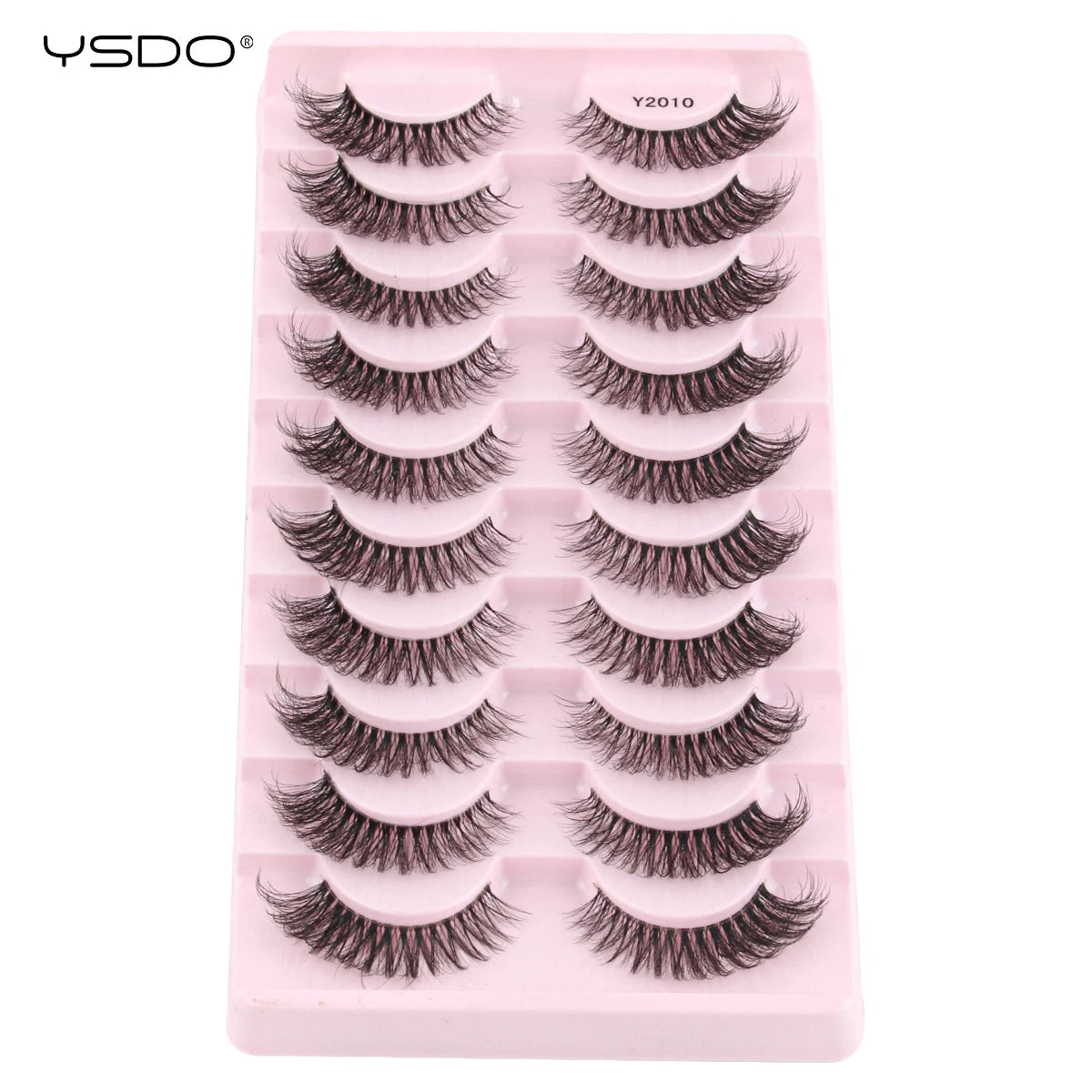 YSDO Natura Cat Eye Lashes 3/10 Pairs Faux 3d Mink Eyelashes Reusable Fake Eyelashes Tools Soft Wispy False Lashes maquillaje