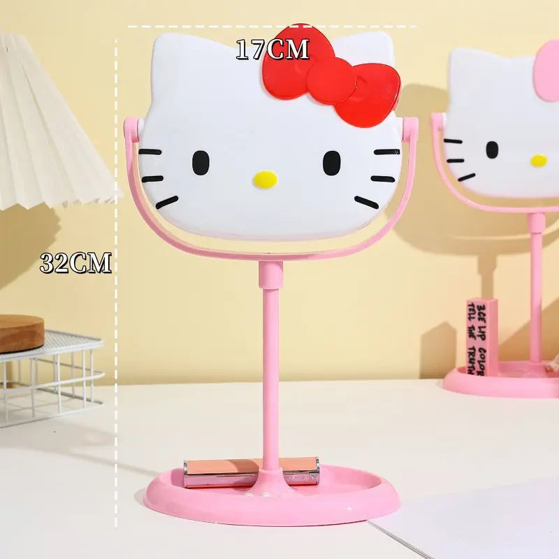 helloKitty Creative makeup mirror dressing mirror princess style, cute for children tabletop cartoon mirror for dressing table