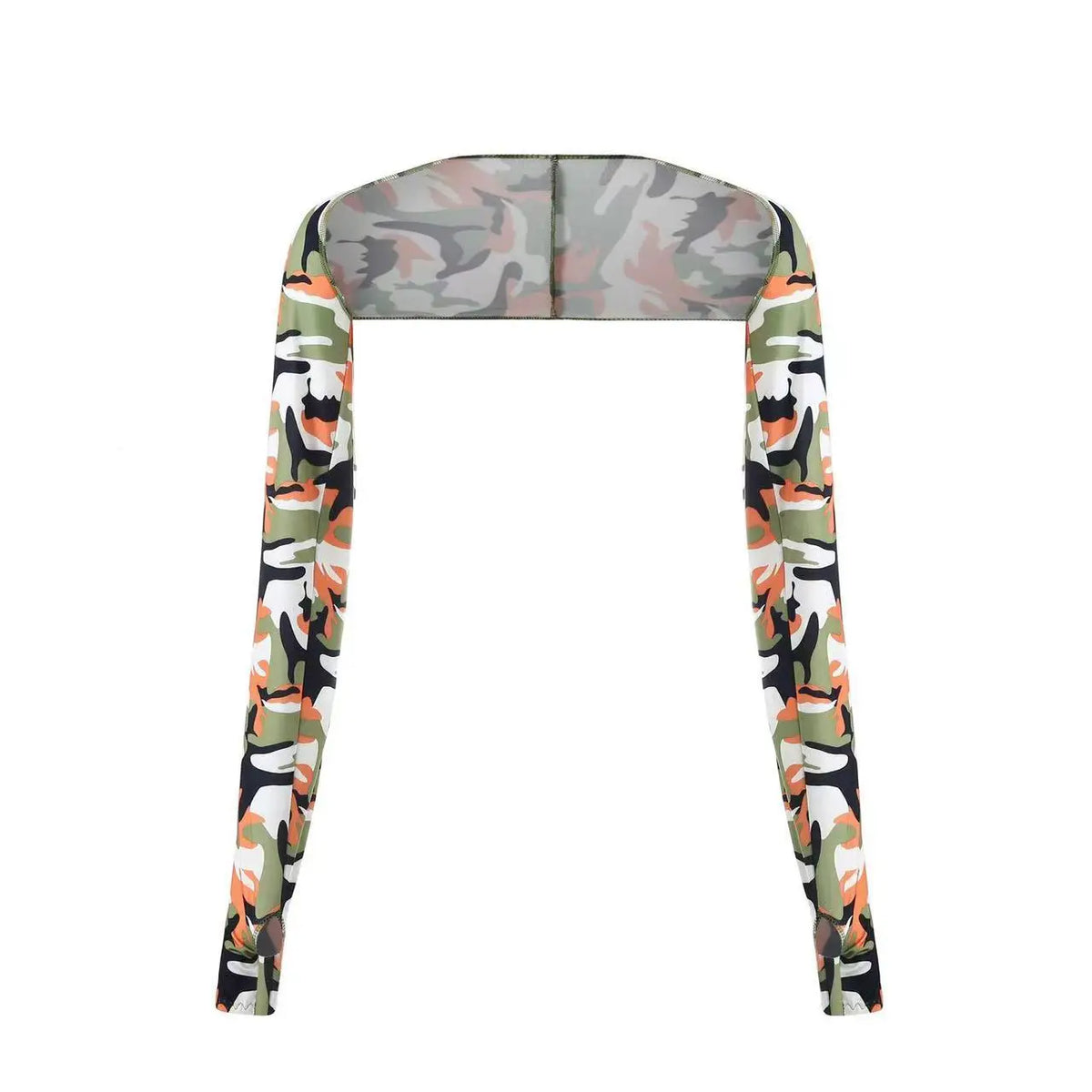 One-piece Ultra-thin Shawl Arm Sleeves Ice Silk Long Gloves Breathable Sun Protection Anti UV Hand Cover Warmer Outdoor Sports