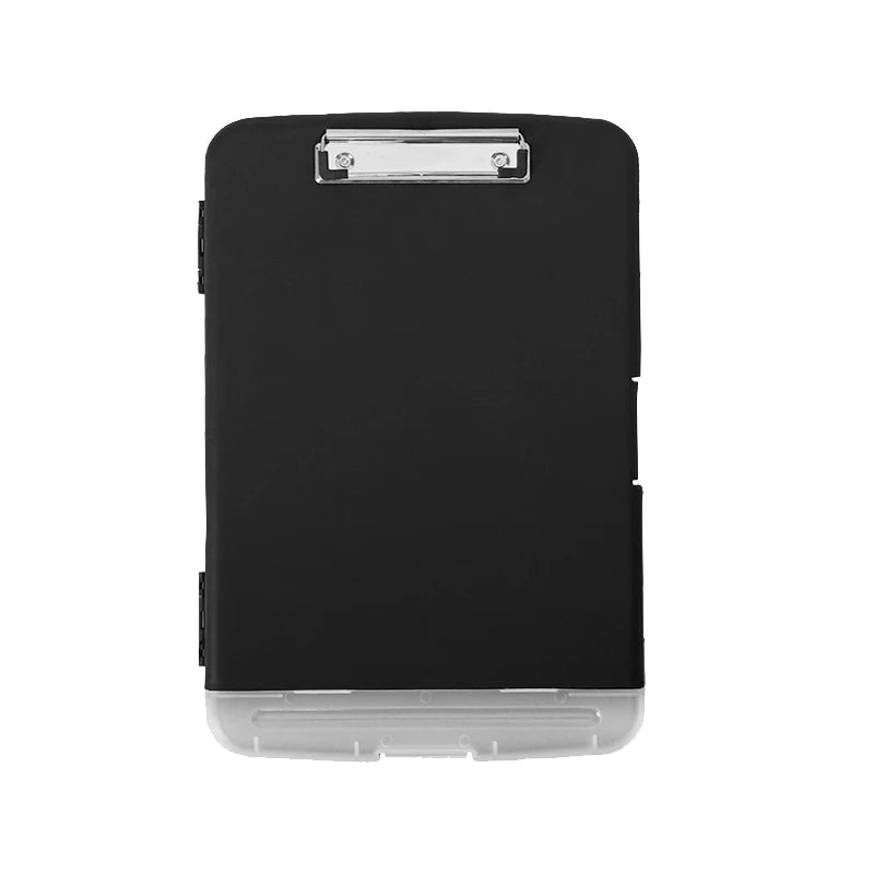 Large A4 Waterproof File Box with Pen Slot Desktop Plastic Folder Data File Storage with Writing Board Clip for Office Supplies