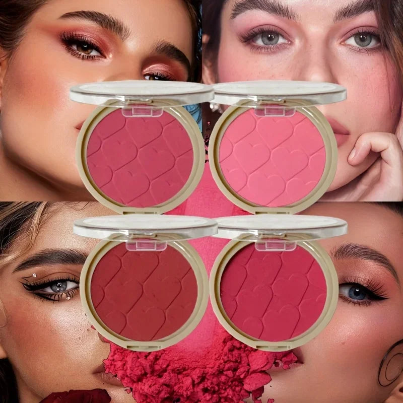 4-Color 3D relief mist Color blush natural tender delicate hold makeup low saturation female blush cream