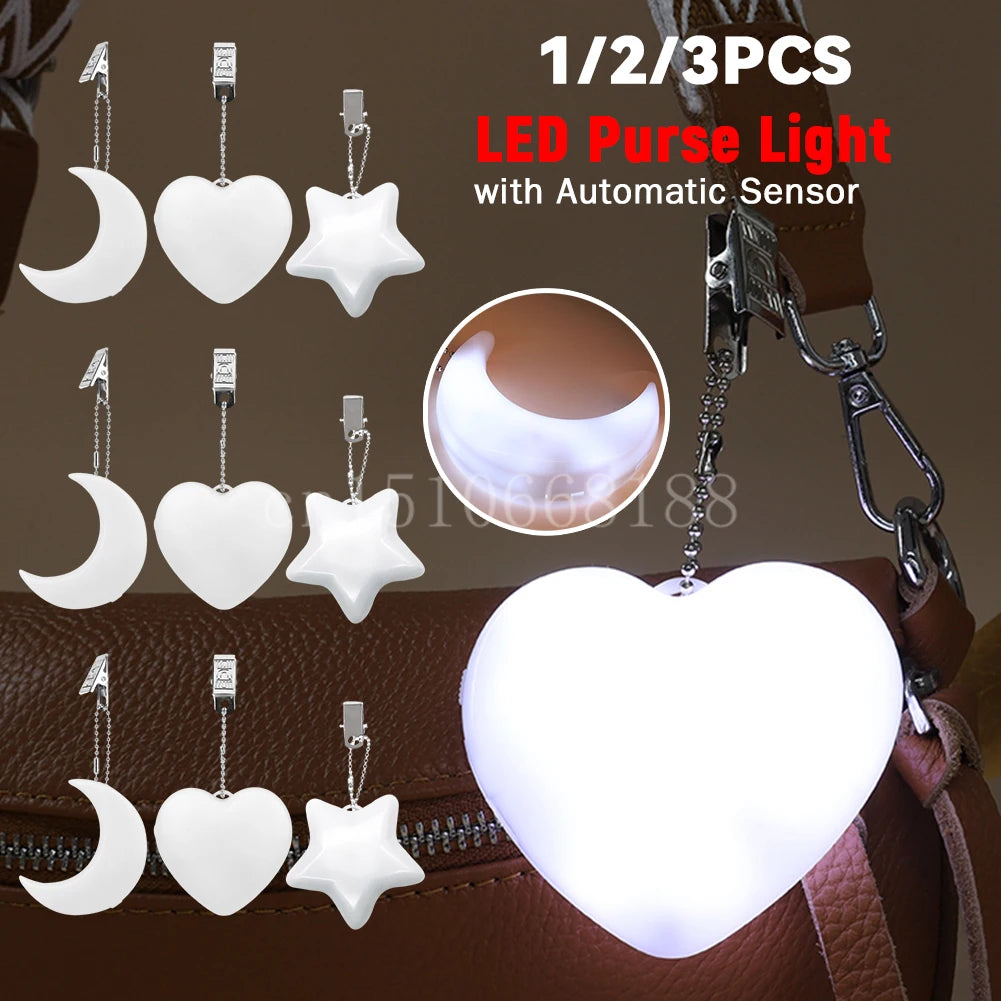 Handbag Light Mini LED Touch-sensitive Light Portable Automatic Sensor Rechargeable Keychain Purse Touch Light for Bedroom Home