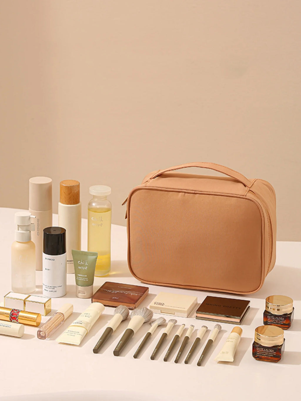 Thickened Oxford Cloth Material, Single or Double-Layer, Unisex, Fashionable Toiletry and Makeup Bag, Suitable for Travel, Vacation, Business Trips, Daily Outings, Convenient and Multifunctional Toiletry and Makeup Bag, Store