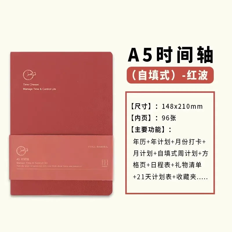 Kinbor Weekly Planner Notebook UnDated Agenda Schedule Daily Monthly Journal Book Portable Record Diary Plan Notepad Stationery