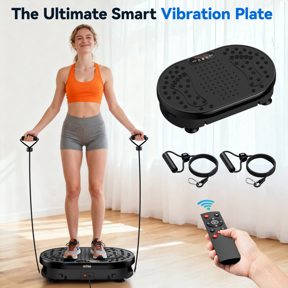 Vibration Plate 120 Speed Levels Whole Body Fat Shaker 120 Levels 9 Modes Portable Exercise Machine Muscle Toning Weight Loss