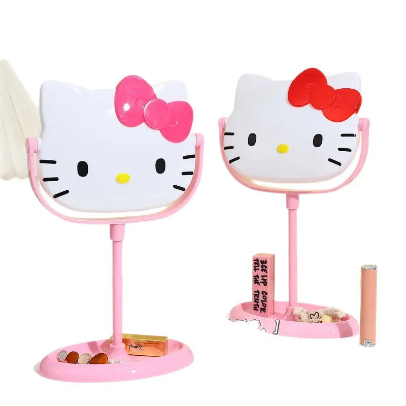 helloKitty Creative makeup mirror dressing mirror princess style, cute for children tabletop cartoon mirror for dressing table