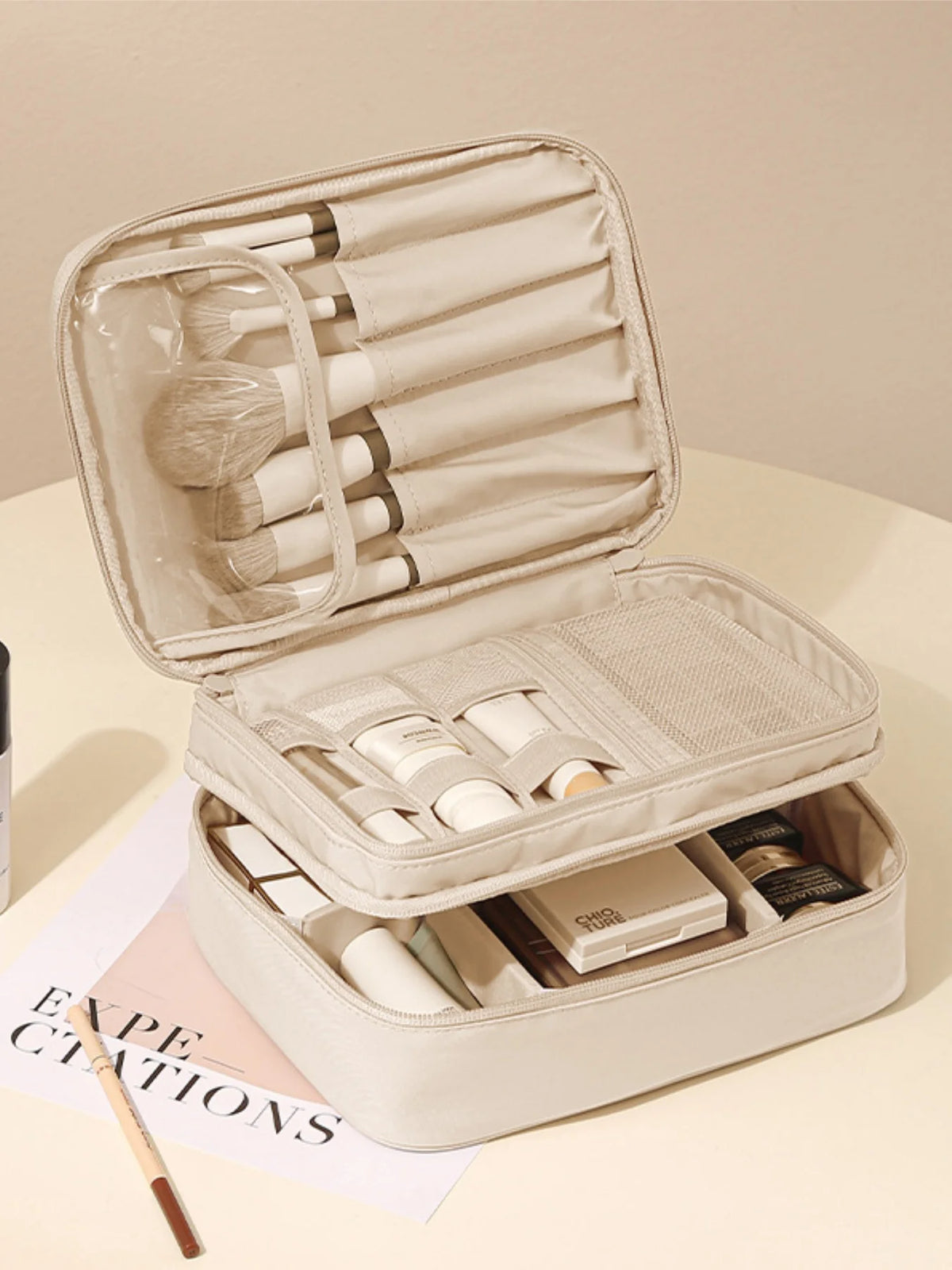 Thickened Oxford Cloth Material, Single or Double-Layer, Unisex, Fashionable Toiletry and Makeup Bag, Suitable for Travel, Vacation, Business Trips, Daily Outings, Convenient and Multifunctional Toiletry and Makeup Bag, Store