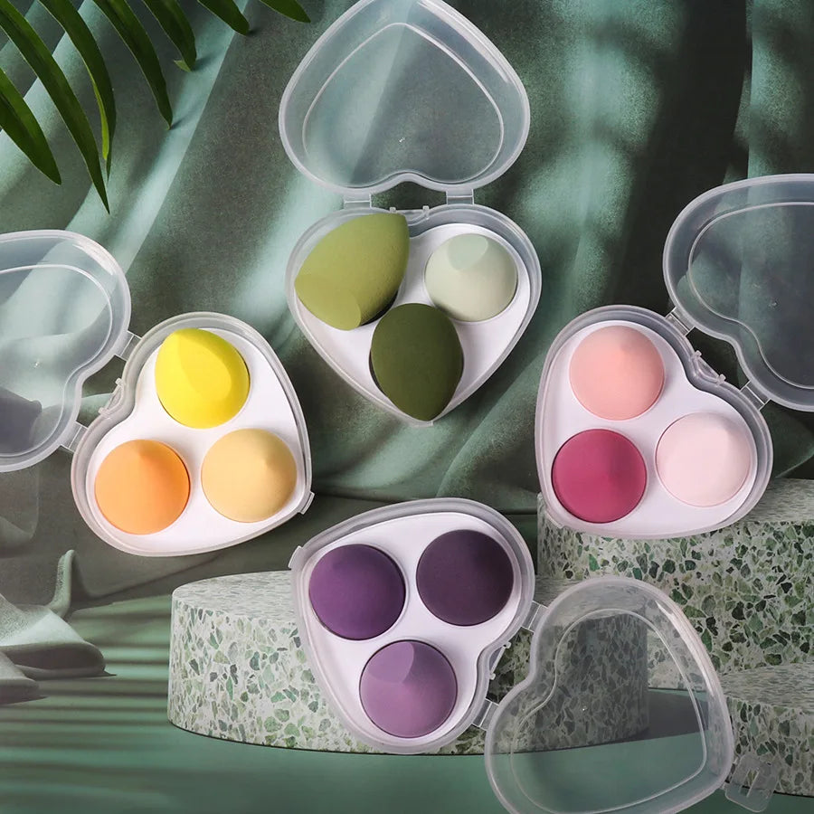 4pcs Makeup Sponge Blender Beauty Egg Cosmetic Puff Soft Foundation Sponges Powder Puff Women Make Up Accessories Beauty Tools