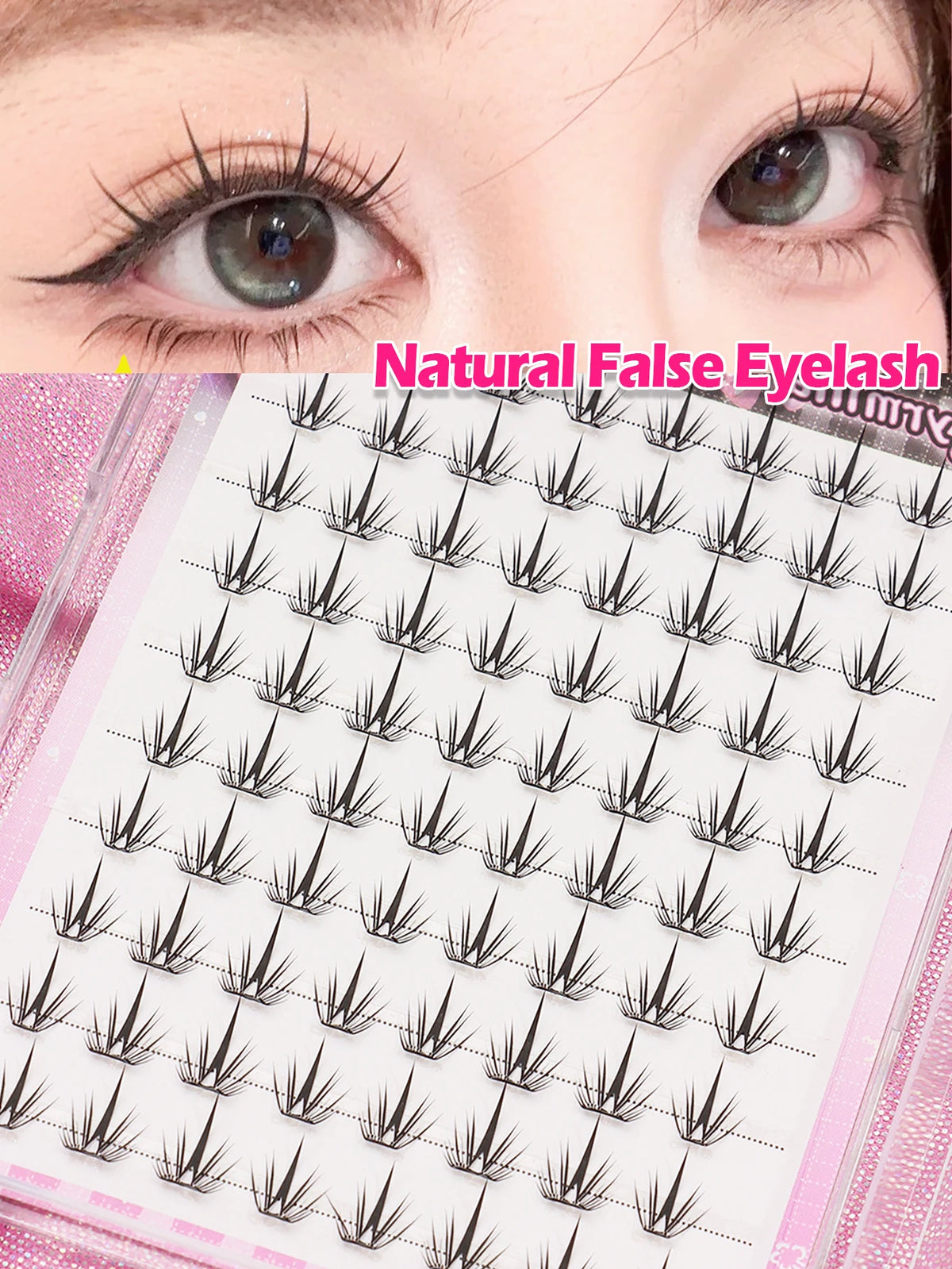 80 cluster Brown Fox Eye Tail False Eyelash wedding party and dates eyelashes  for daily makeup