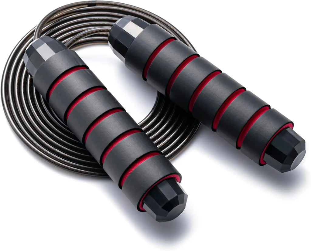 Adjustable Tangle-Free Jump Rope with Ball Bearings for Exercise and Fitness at Home, Gym, or School