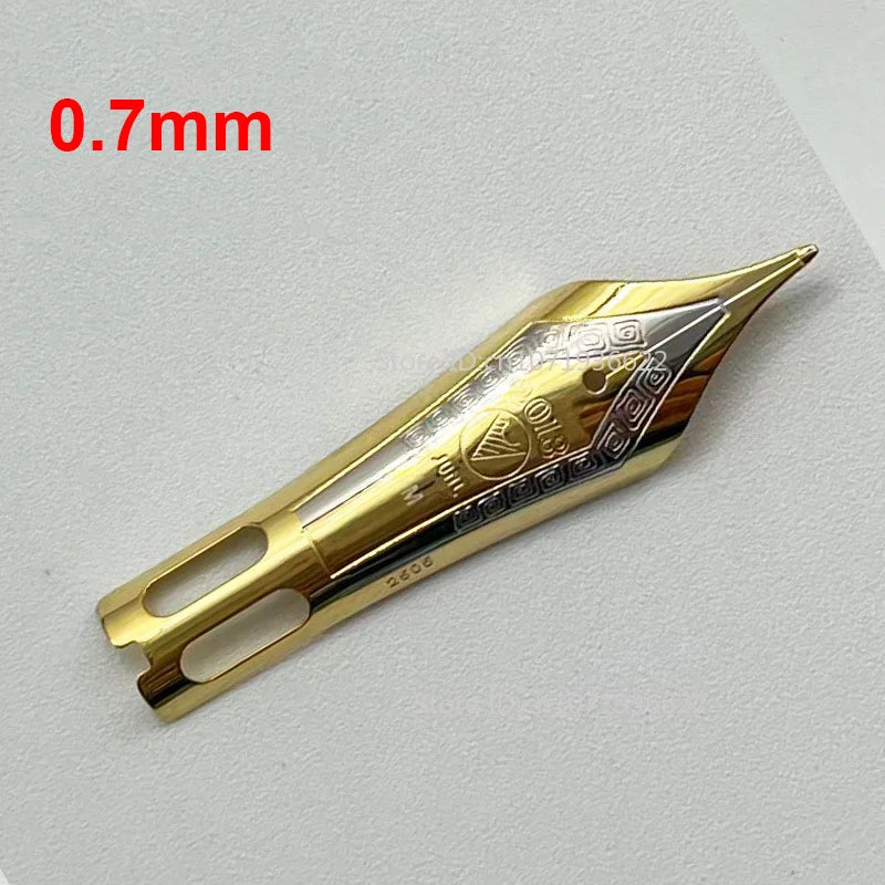 Smooth WingSung 630 Large N0.8 Iraurita White Gold EF/F/M/B Nib Grip Section For WingSung 630 Fountain Pen Accessories Gift